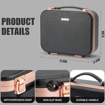 Portable Makeup Train Case with LED Lights
