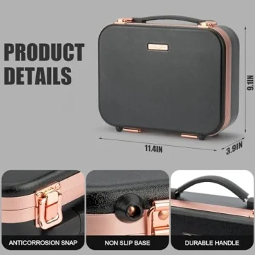 Portable Makeup Train Case with LED Lights