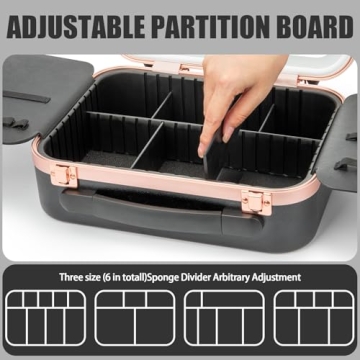 Portable Makeup Train Case with LED Lights
