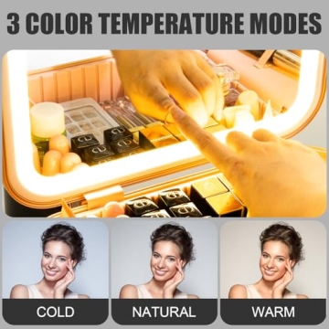 Portable Makeup Train Case with LED Lights