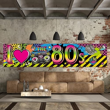 80s Party Decorations I Love 80s Banner for Events