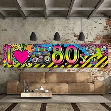 80s Party Decorations I Love 80s Banner for Events