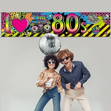 80s Party Decorations I Love 80s Banner for Events