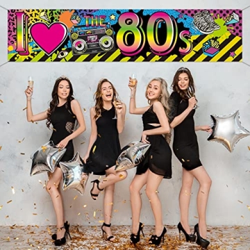 80s Party Decorations I Love 80s Banner for Events