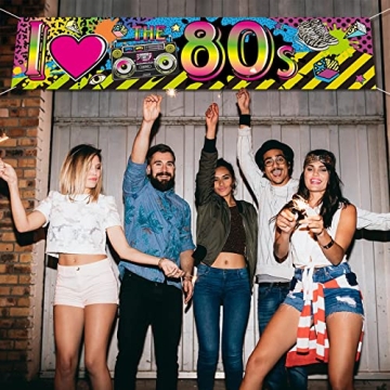 80s Party Decorations I Love 80s Banner for Events