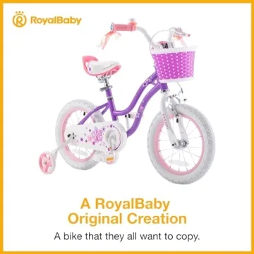 RoyalBaby Stargirl 12 Inch Kids Bicycle with Basket and Bell