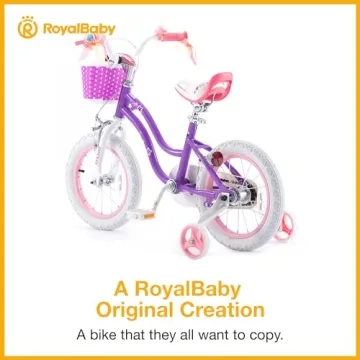 RoyalBaby Stargirl 12 Inch Kids Bicycle with Basket and Bell
