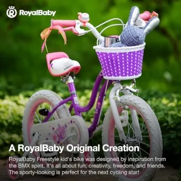 RoyalBaby Stargirl 12 Inch Kids Bicycle with Basket and Bell