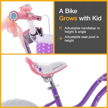 RoyalBaby Stargirl 12 Inch Kids Bicycle with Basket and Bell