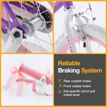 RoyalBaby Stargirl 12 Inch Kids Bicycle with Basket and Bell