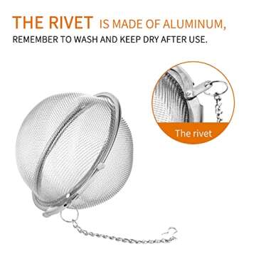 Fu Store 2pcs Stainless Steel Mesh Tea Ball 3.5 inches Tea Strainers Teas Infuser Strainer Filters f...