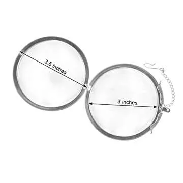 Fu Store 2pcs Stainless Steel Mesh Tea Ball 3.5 inches Tea Strainers Teas Infuser Strainer Filters for Teas