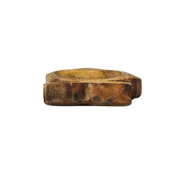 Creative Co-Op Coastal Carved Wood Fish Shaped Dish