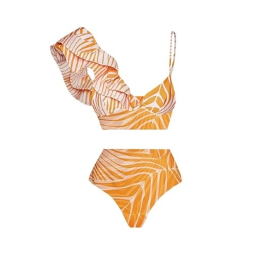 IDOPIP Women's Floral Swimsuit & Cover up Skirt Set