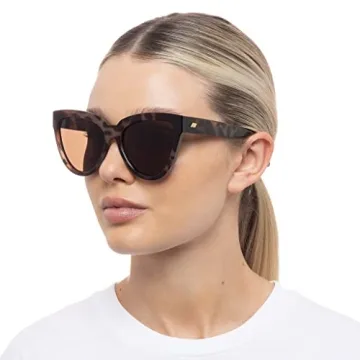 Le Specs Liar Lair Sunglasses - Volcanic Tort, Cat Eye, Women's, Contemporary 90s Style