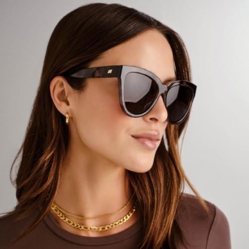 Le Specs Liar Lair Sunglasses - Volcanic Tort, Cat Eye, Women's, Contemporary 90s Style