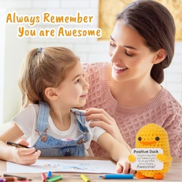 Inspirational Crochet Positive Duck - Handmade Gift