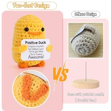Inspirational Crochet Positive Duck - Handmade Gift
