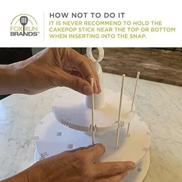 Bakelicious Cake Pop Stand, 24-Notches, 2 Tiered, White