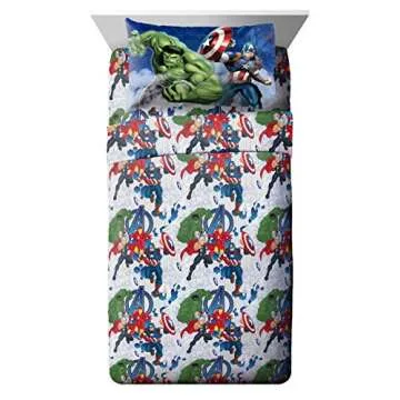 Jay Franco Avengers Twin Bed Set - Soft & Fun Design