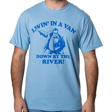 SNL Matt Foley Livin' In A Van Down By The River Chris Farley Shirt - Iconic Comedy Apparel