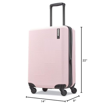 AMERICAN TOURISTER Stratum XLT Expandable Hardside Luggage with Spinner Wheels, Pink Blush, Carry-On 21-Inch