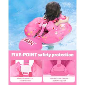 LAYCOL Baby Float with Sun Canopy for Safe Water Fun