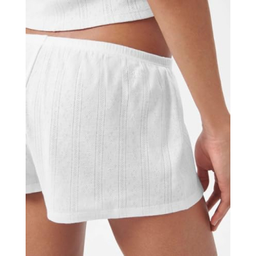 Florence by Mills Cozy Pointelle Sleep Shorts for Women