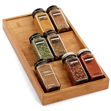 Bamboo 3-Tier Spice Organizer Eco-Friendly Kitchen Storage