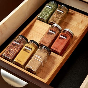 Bamboo 3-Tier Spice Organizer Eco-Friendly Kitchen Storage