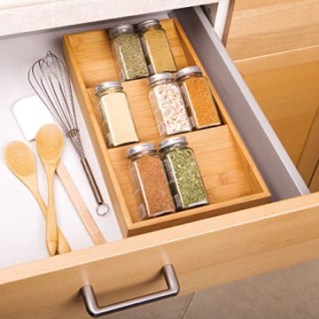 Bamboo 3-Tier Spice Organizer Eco-Friendly Kitchen Storage