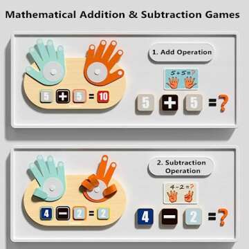 TOP BRIGHT Educational Learning Number Toys for Toddlers 2-4 Years, Kids Finger Counting Math Number Blocks Homeschool Supplies, Montessori Toys for 3 4 5 Year Old