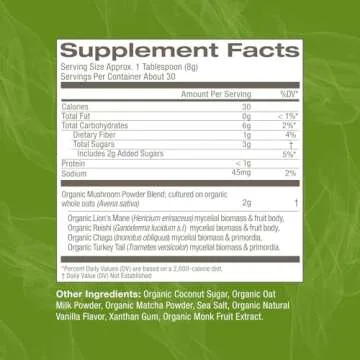 Om Mushroom Matcha Latte Blend with Functional Mushrooms