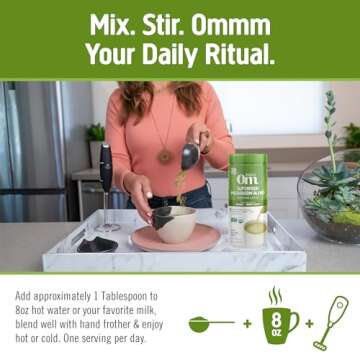 Om Mushroom Matcha Latte Blend with Functional Mushrooms