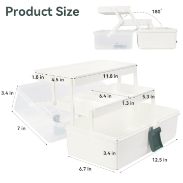 WEWLINE 13-Inch Craft Storage Organizer with Handle