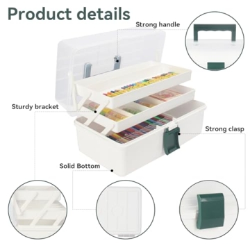 WEWLINE 13-Inch Craft Storage Organizer with Handle