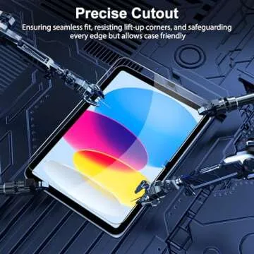 SPARIN Screen Protector for iPad 10th Generation 10.9 inch 2022, 2 Pack 9H Hardness Tempered Glass for iPad 10, Case Friendly, Anti-Scratch, Touch Sensitive