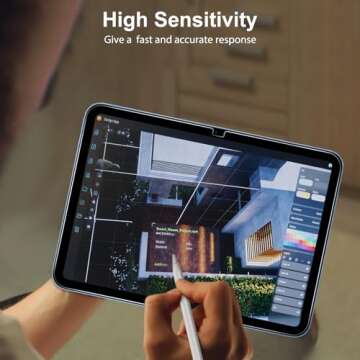 SPARIN Screen Protector for iPad 10th Generation 10.9 inch 2022, 2 Pack 9H Hardness Tempered Glass for iPad 10, Case Friendly, Anti-Scratch, Touch Sensitive