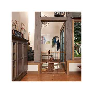 Evenflo Position & Lock Tall & Wide Baby Gate, Pressure-Mounted, 50"W x 32"H, Farmhouse Collection