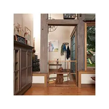 Evenflo Position & Lock Tall & Wide Baby Gate, Pressure-Mounted, 50"W x 32"H, Farmhouse Collection