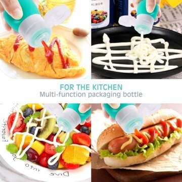 YINGGG Squeeze Portable Salad Dressing Container to Go Bottles for Sauces, Mini Salad Dressing Bottl...