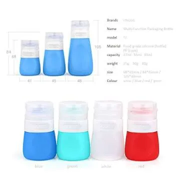 YINGGG Squeeze Portable Salad Dressing Container to Go Bottles for Sauces, Mini Salad Dressing Bottles，Leakproof Condiment Storage Bottle, Dressing to Go for Lunch set of 4 (37ML)