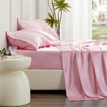 Luxury Love's Cabin Full Size Satin Sheet Set - 4pc