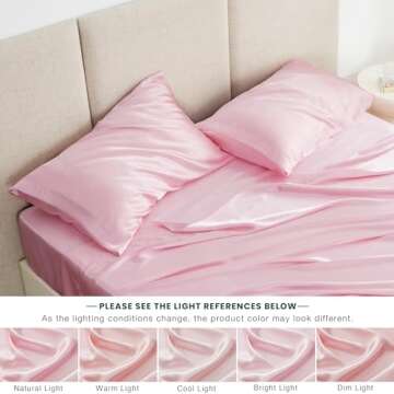 Luxury Love's Cabin Full Size Satin Sheet Set - 4pc