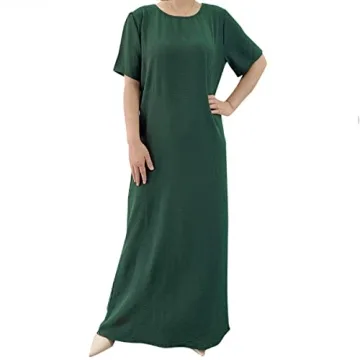 Elegant Women's Muslim Abaya Dress Three Piece Set