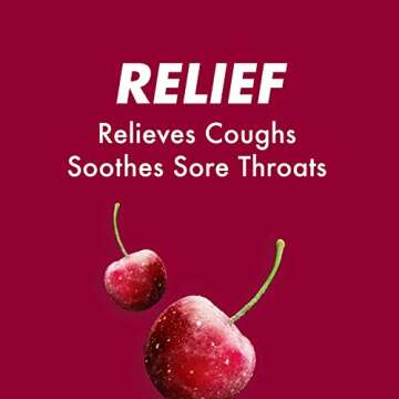 HALLS Relief Cherry Flavor Cough Drops, 30 Count (Pack of 12)