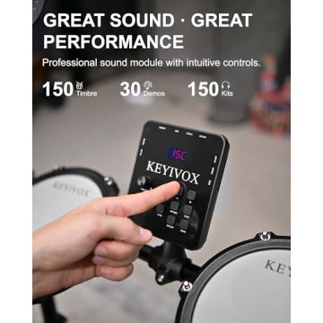 KEYlvOX MT20C Electric Drum Set for Beginners and Adults