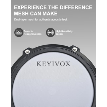 KEYlvOX MT20C Electric Drum Set for Beginners and Adults