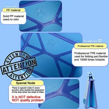 W WEYLAN TEC Large Foldable Bath Tub Bathtub for Toddler Children Twins Petite Adult Blue