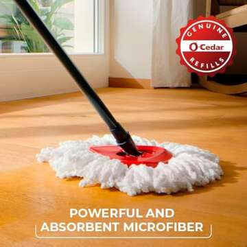 O-Cedar EasyWring Spin Mop Microfiber Refill, White Packaging May Vary